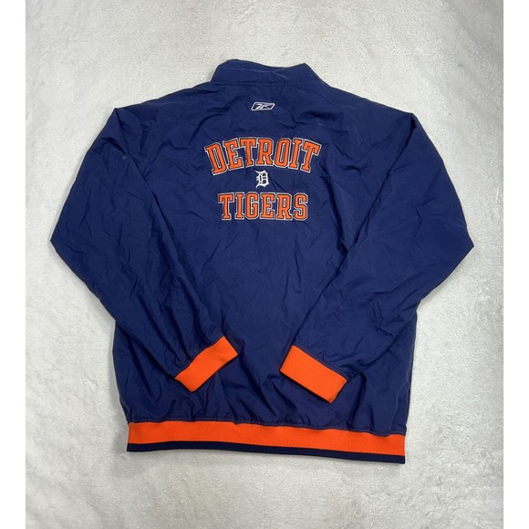 Y2K Detroit Tigers MLB Genuine Merchandise Reebok Windbreaker Jacket Size Large - Picture 7 of 7